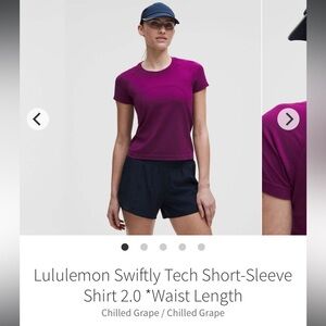 Lululemon Swiftly Shirt in Chilled Grape, Size 10